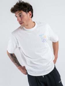 ONLY&SONS T-shirt con piccola stampa sul cuore BISTRO 22033630 Cloud dancer (3)