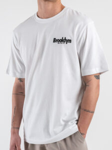 ONLY&SONS T-shirt over con stampa Brooklyn sul retro 22033620 KEANE Bright White (3)