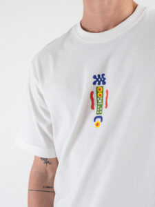 ONLY&SONS T-shirt over con stampa disegni astratti sul retro 22034451 MALIK Cloud Dancer (2)