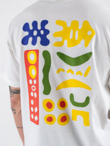ONLY&SONS T-shirt over con stampa disegni astratti sul retro 22034451 MALIK Cloud Dancer (5)