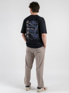 ONLY&SONS T-shirt over con stampa frontale Osaka e dragone sul retro 22039620 KEANE Black (2)
