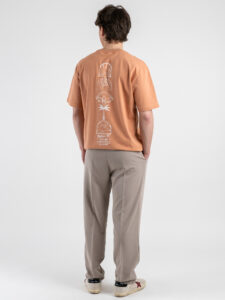 ONLY&SONS T-shirt over con stampa simboli sul retro 22034451 MALIK Cork (2)