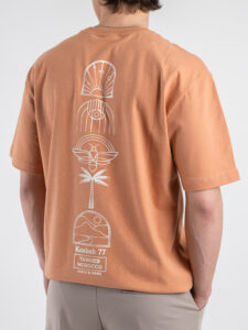 ONLY&SONS T-shirt over con stampa simboli sul retro 22034451 MALIK Cork (3)