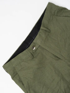 OVER-D Abito misto lino con giacca due bottoni + Pantalone taglio sartoriale OC1S2S5A03 Militare (3)