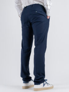 OVER-D Abito misto lino con giacca due bottoni+pantalone taglio sartoriale OC1S2S5A03 Blu (1)