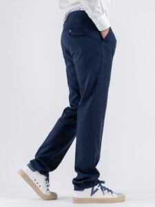 OVER-D Abito misto lino con giacca due bottoni+pantalone taglio sartoriale OC1S2S5A03 Blu (10)