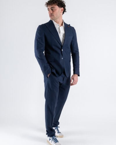 OVER D Abito misto lino con giacca due bottonipantalone taglio sartoriale OC1S2S5A03 Blu 2 Nuovi Arrivi