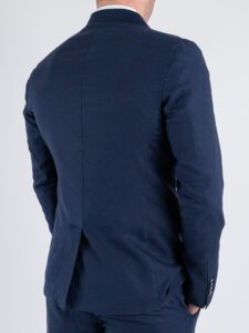 OVER-D Abito misto lino con giacca due bottoni+pantalone taglio sartoriale OC1S2S5A03 Blu (6)