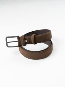 OVER-D Cintura basica in ecocamoscio Z15 Marrone1