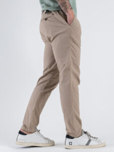 OVER-D Pantamolla in misto lino con coulisse in vita OC1S2S5P06 Beige (4)