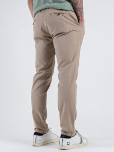 OVER-D Pantamolla in misto lino con coulisse in vita OC1S2S5P06 Beige (5)