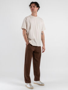 OVER-D T-shirt basica in cotone oversize OE1S2S4T08 Greige (1)