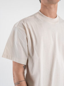 OVER-D T-shirt basica in cotone oversize OE1S2S4T08 Greige (3)