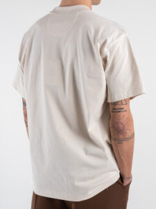 OVER-D T-shirt basica in cotone oversize OE1S2S4T08 Greige (4)