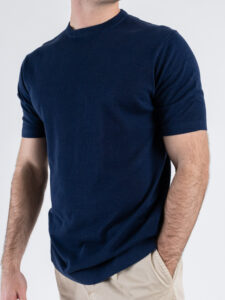 OVER-D T-shirt mezza manica in cotone M11 Blu (3)