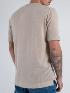 OVER-D T-shirt mezza manica in cotone M11 GREIGE (1)