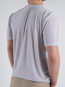OVER-D T-shirt mezza manica in tessuto cangian T63 Grigio (1)