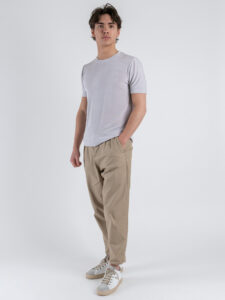 OVER-D T-shirt mezza manica in tessuto cangian T63 Grigio (2)