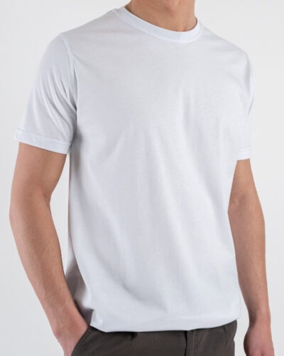 OVER D T shirt morbida tinta unita in cotone OE1S2S4T03 Bianco 3 Nuovi Arrivi