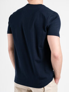 OVER-D T-shirt morbida tinta unita in cotone OE1S2S4T03 Blu (1)