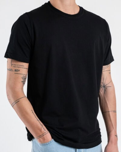 OVER D T shirt morbida tinta unita in cotone OE1S2S4T03 Nero 1 Nuovi Arrivi