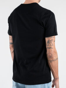 OVER-D T-shirt morbida tinta unita in cotone OE1S2S4T03 Nero (2)