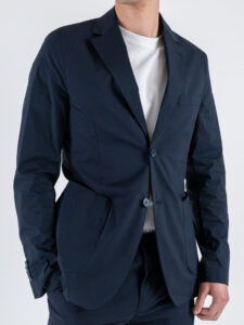 SEINSE Giacca da abito con due bottoni in tessuto tecnico GAE1018SS Blu Navy (1)