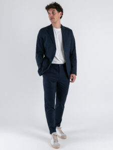SEINSE Giacca da abito con due bottoni in tessuto tecnico GAE1018SS Blu Navy (2)