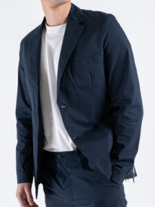 SEINSE Giacca da abito con due bottoni in tessuto tecnico GAE1018SS Blu Navy (3)
