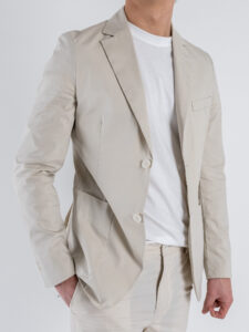 SEINSE Giacca da abito con due bottoni in tessuto tecnico GAE1018SS Perla (2)