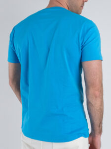 SUPERCULTURE T-shirt in cotone con stampa e ricamo GIN TONIC THERAPY A1115 Turchese (1)