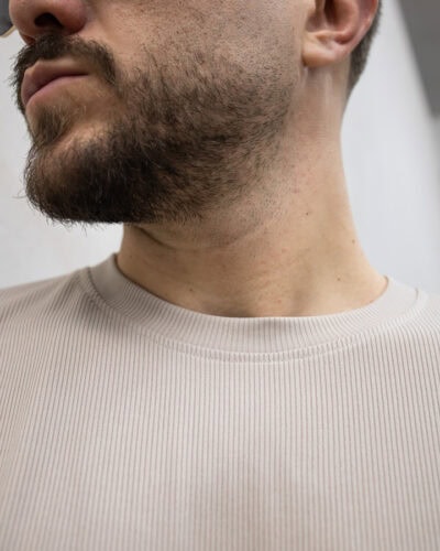 T shirt basic a costine TNK021 Beige 2 Nuovi Arrivi