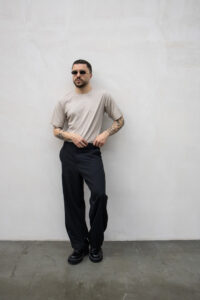 T-shirt basic a costine TNK021 Beige (3)