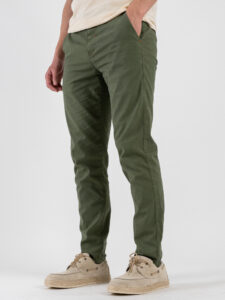 BERNA Pantalone chinos in misto lino 251106 Menta (2)