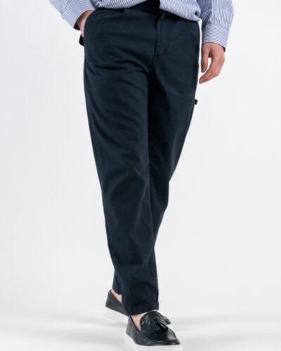 BERNA Pantalone in misto lino morbido con pinces 251108 Blu 3 Nuovi Arrivi