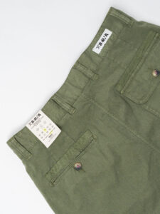 BERNA Pantalone in misto lino morbido con pinces 251108 Menta (1)