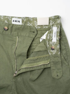 BERNA Pantalone in misto lino morbido con pinces 251108 Menta (2)