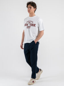 BERNA T-shirt in cotone con stampa frontale NEW YORK CITY 251270 White (2)