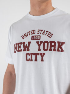 BERNA T-shirt in cotone con stampa frontale NEW YORK CITY 251270 White (4)