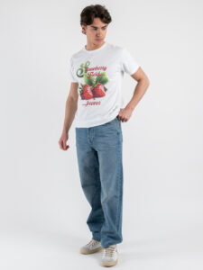 BERNA T-shirt in cotone con stampa frontale STRAWBERRY 251283 White (2)