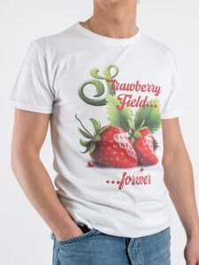 BERNA T-shirt in cotone con stampa frontale STRAWBERRY 251283 White (3)