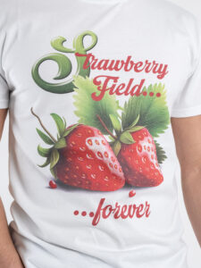 BERNA T-shirt in cotone con stampa frontale STRAWBERRY 251283 White (4)