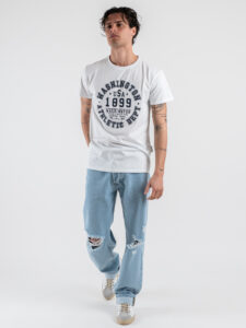 BERNA T-shirt in cotone con stampa frontale WASHINGTON 251265 White (3)