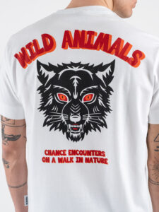 BERNA T-shirt in cotone con stampa fronteretro WILD ANIMAL 251320 White (1)