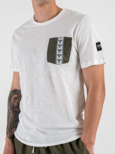 BERNA T-shirt in cotone con taschino Banda Militare 251222 (2)
