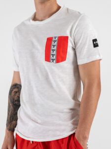 BERNA T-shirt in cotone con taschino Banda Rossa 251222 (4)
