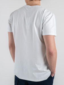 BERNA T-shirt in cotone con taschino e stampa frontale BROCCO-LEE 251358 White (1)