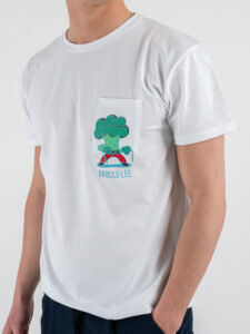 BERNA T-shirt in cotone con taschino e stampa frontale BROCCO-LEE 251358 White (3)