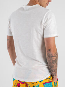 BERNA T-shirt in cotone con taschino stampa Anni 90 251187 (4)