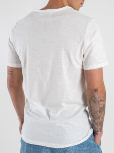 BERNA T-shirt in cotone con taschino stampa Denim 251194 (5)